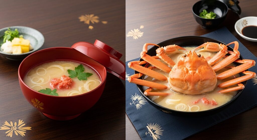 ズワイガニの味噌汁の下処理