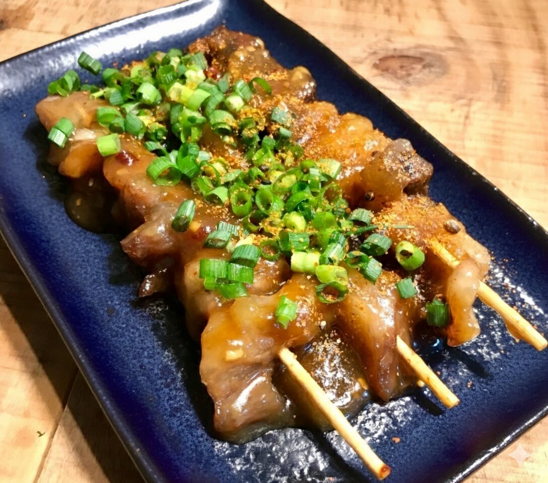 牛すじ串 下ごしらえ
