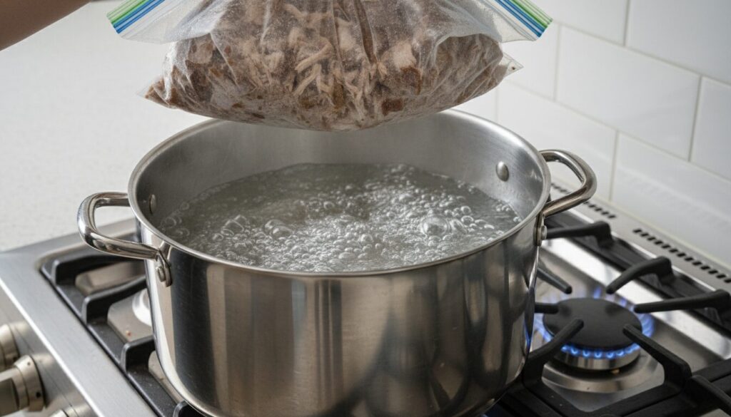 湯煎でしっとり食感を戻す解凍のコツ