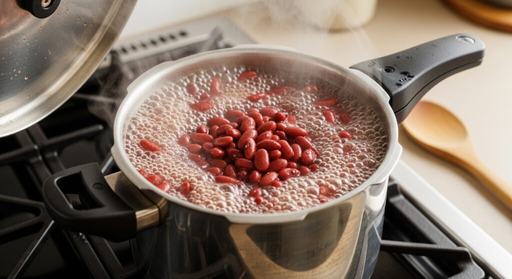 圧力鍋で発酵あんこを作る方法