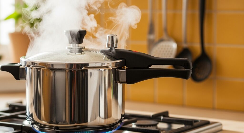 圧力鍋でのご飯の炊き方と相性