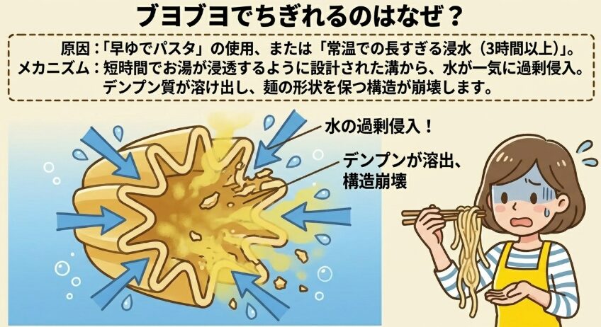 ブヨブヨでちぎれるのはなぜ？