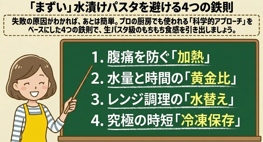 「まずい」水漬けパスタを避ける鉄則