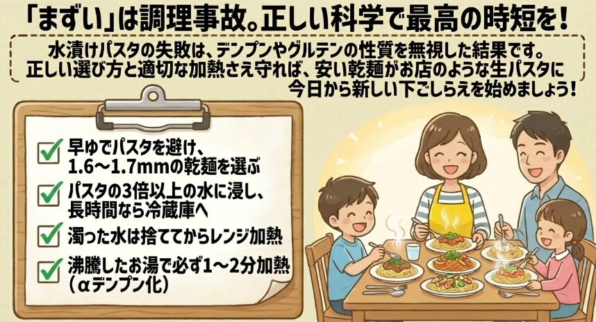 水漬けパスタがまずいと感じたら