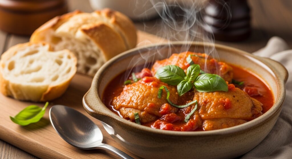 圧力鍋 簡単洋風!鶏のトマト煮