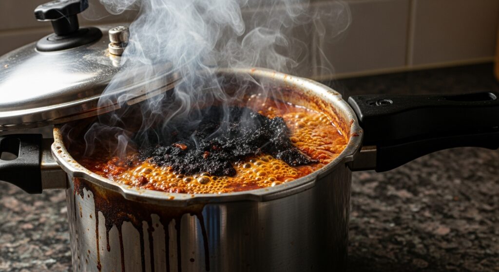 圧力鍋 シチューやカレーが焦げる原因は?