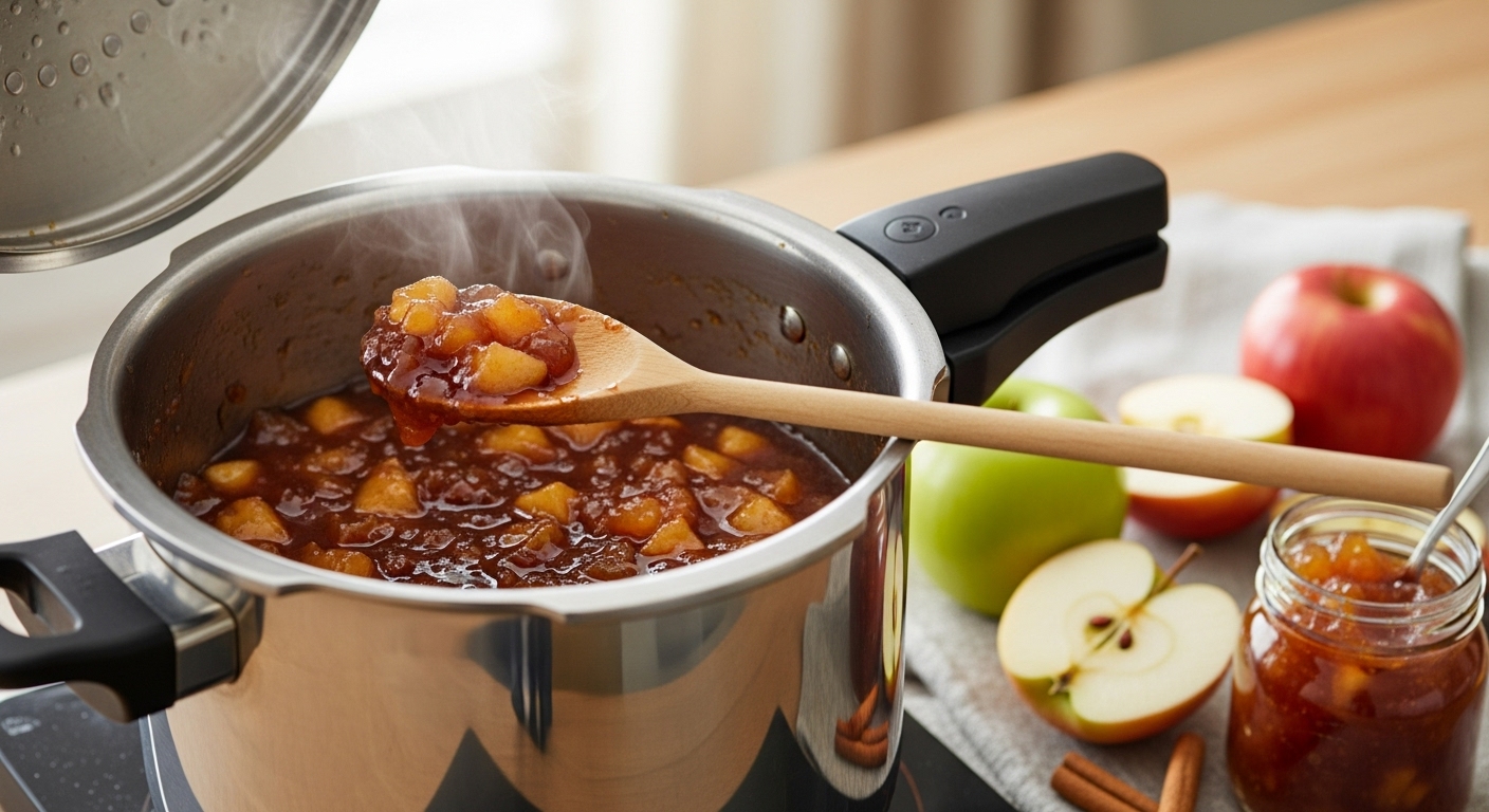 圧力鍋で簡単りんごジャム！