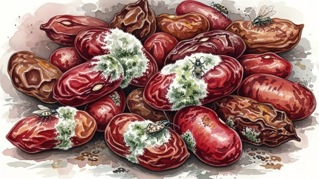 虫やカビなど腐った小豆の見分け方