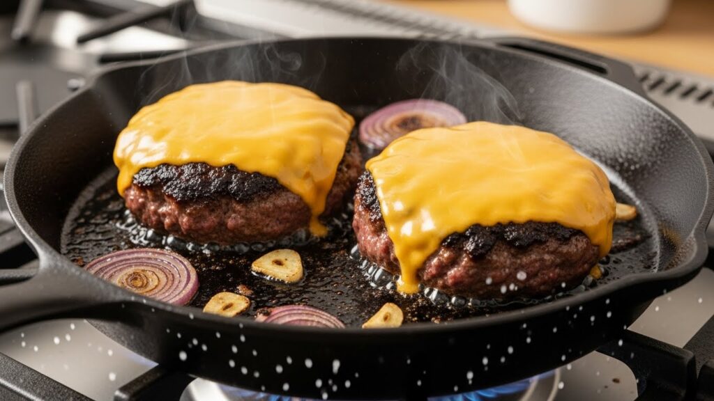 ハンバーグの焼き方で水を使わない応用