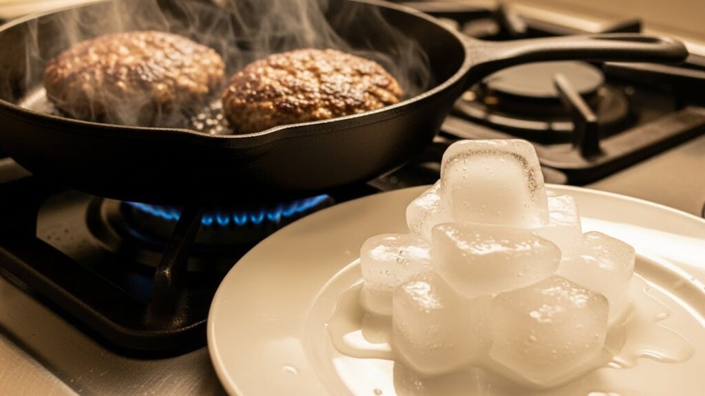 氷をタネに入れて焼く裏技