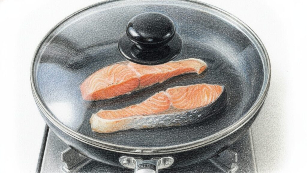 水を入れて蒸し焼きにするコツ