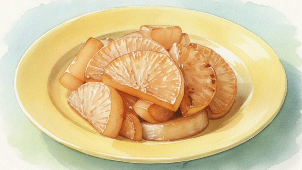 柚子胡椒で香る大根のめんつゆ漬け