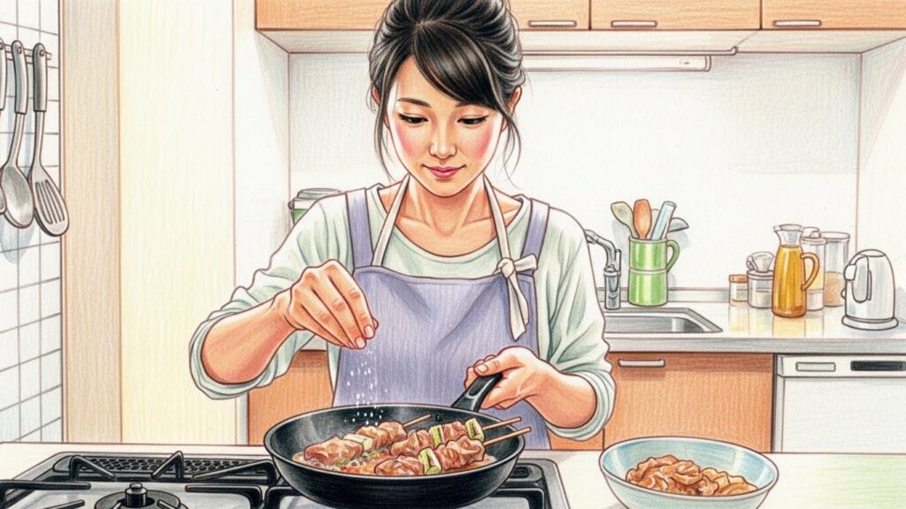 フライパンで絶品！焼き鳥の焼き方と基本の手順