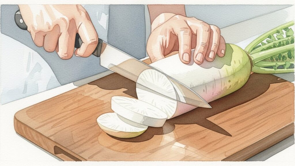 苦味を抑える切り方の工夫