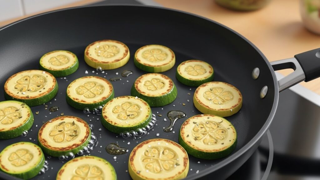 フライパンで簡単!ズッキーニの焼き方基本