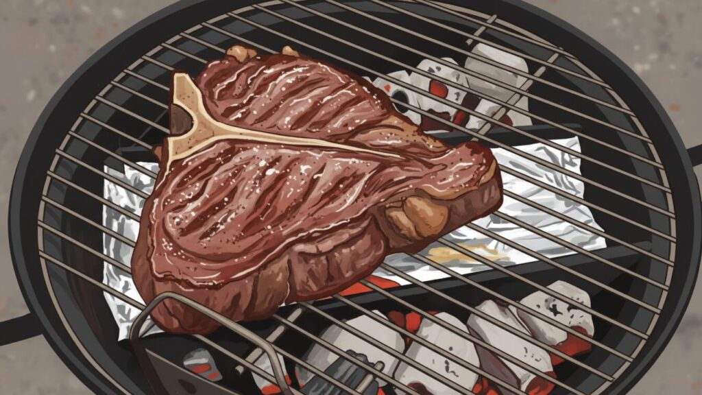 アルミホイルで予熱を通すテクニック