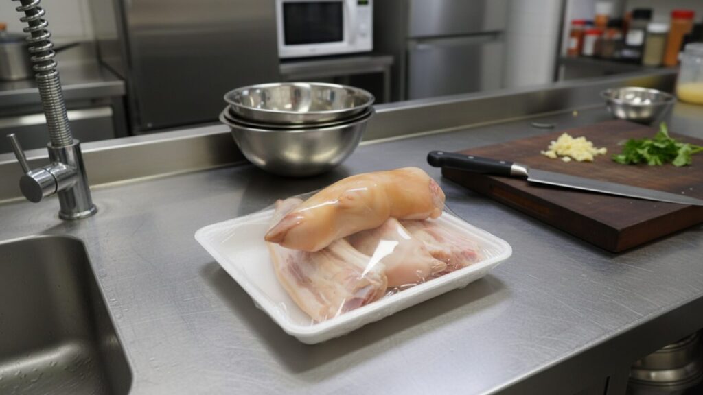 焼く前の下味付けでボイル豚足の旨さをアップ