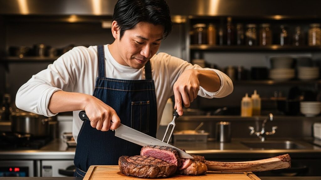 骨付き肉を綺麗にカットする方法