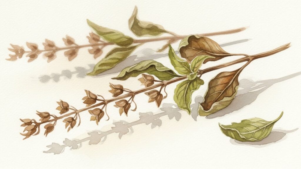 パセリを使って彩りと風味を補う