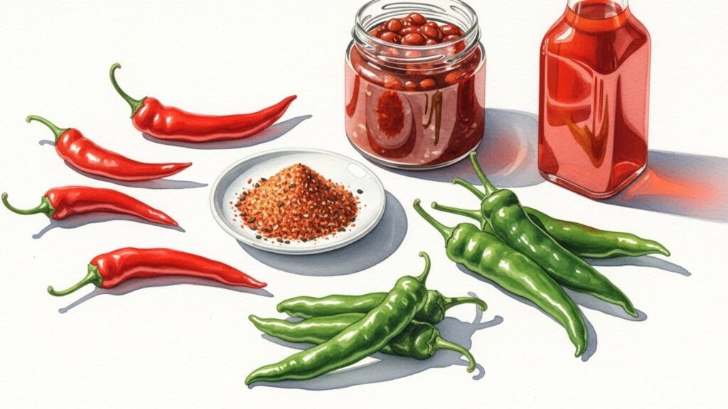 料理に合わせて選ぶ鷹の爪の代用品