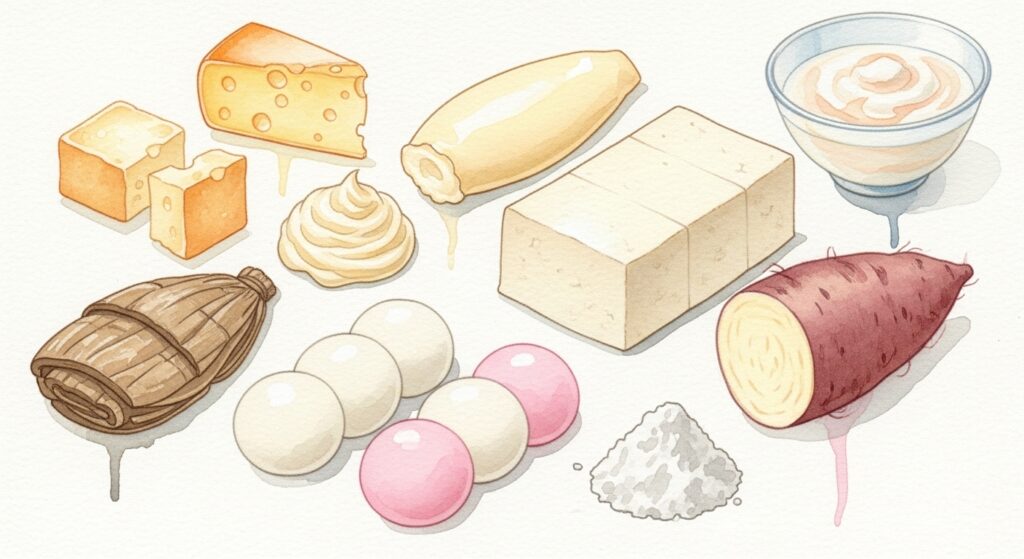 片栗粉でとろみをつけてチーズ風に