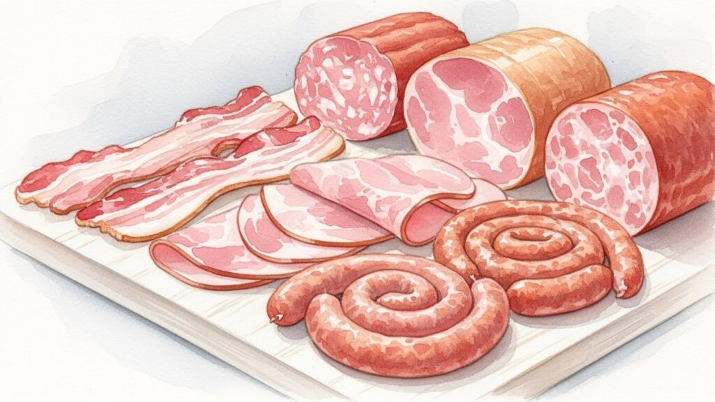 ベーコンやハムから出汁を取る