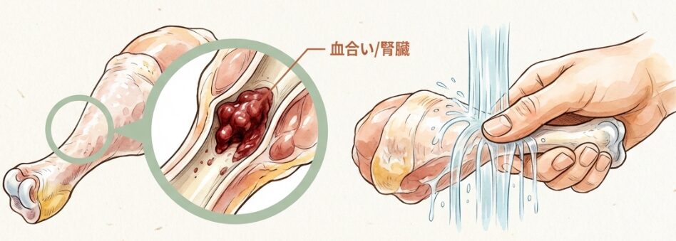 骨付き鶏肉鍋の下ごしらえと臭み対策