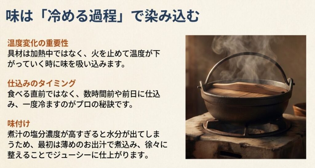 煮込み料理に最適な味の染ませ方