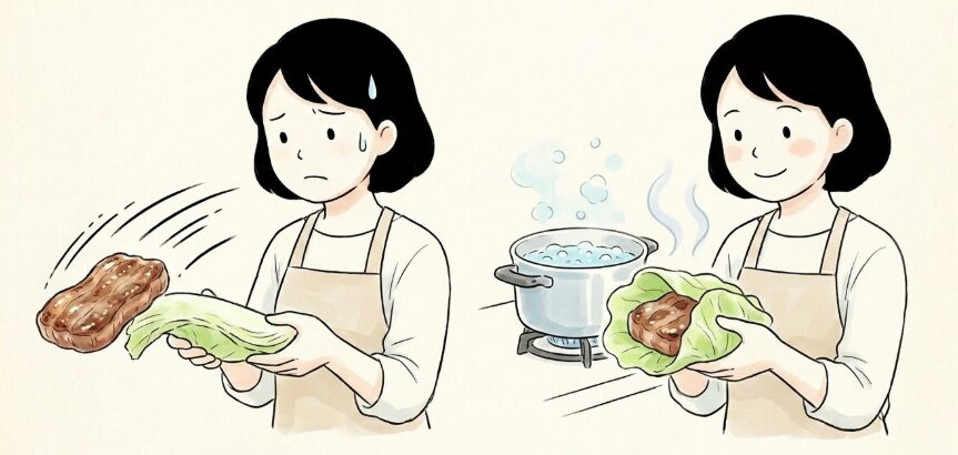キャベツなど冷蔵庫にある野菜で代用