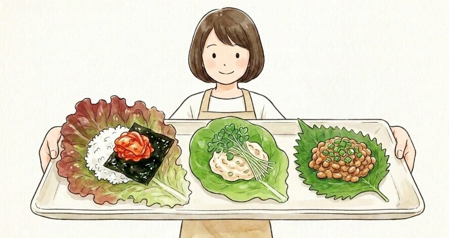 肉以外を包むおすすめの食べ方