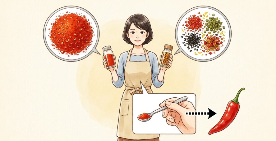 一味唐辛子や七味唐辛子での代用