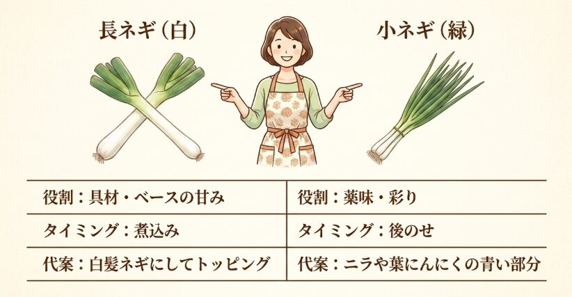 長ネギと小ネギの違いと使い分けのテクニック