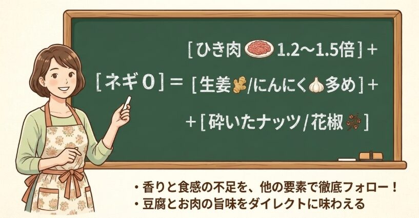 完全ネギなしで作る場合の美味しい工夫
