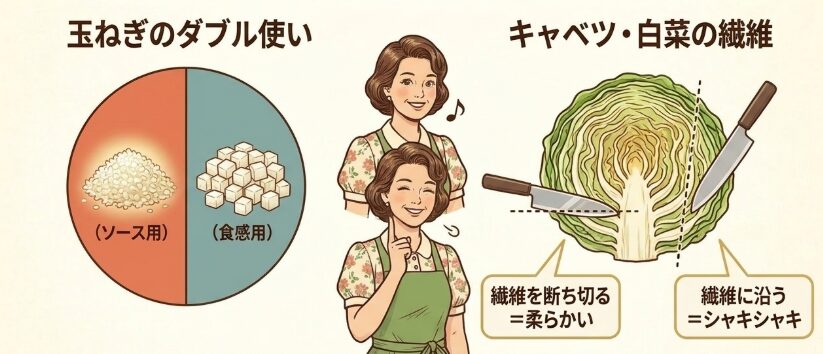 食感を良くする切り方の応用アレンジ