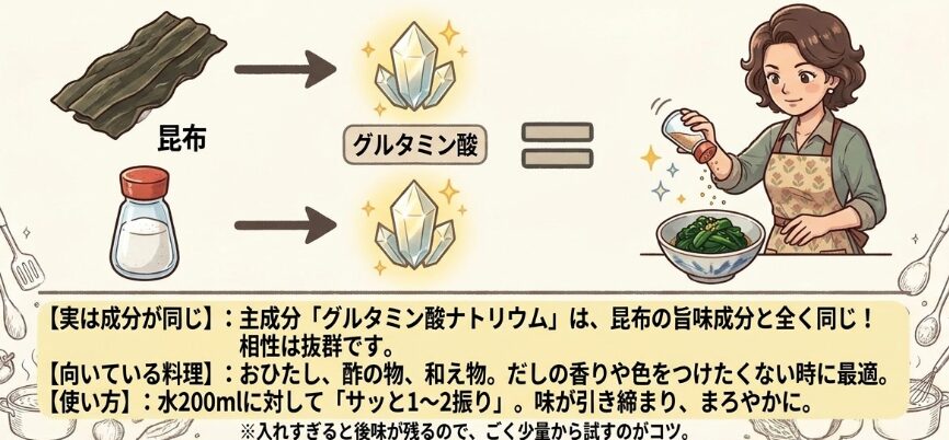 味の素などのうま味調味料を使うコツ