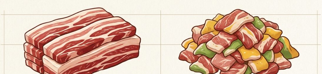 豚こま豚バラ違いは？使い分けとカロリーや値段を比較