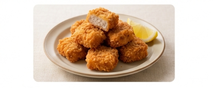 揚げずに作れるヘルシーな一口カツ