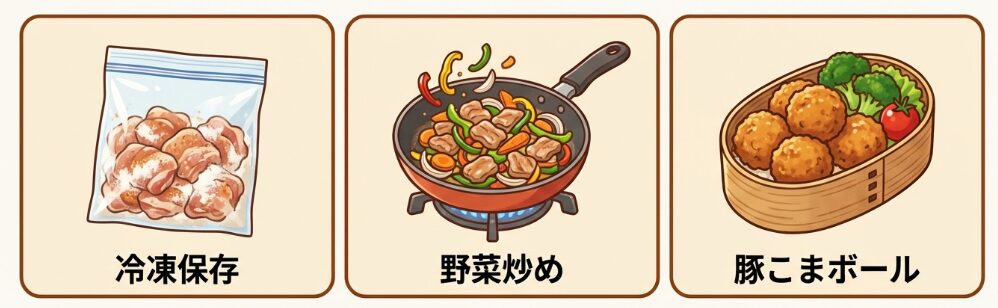 余った豚こま肉の活用アイデア