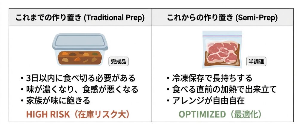 週末を潰さない「セミ・プレップ（半調理）」という防衛策