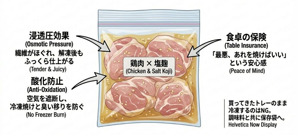 味付け冷凍（下味冷凍）で「メインディッシュ」を確約する