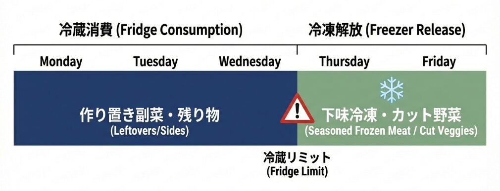 冷蔵リスクの回避法則「3日・2日ルール」