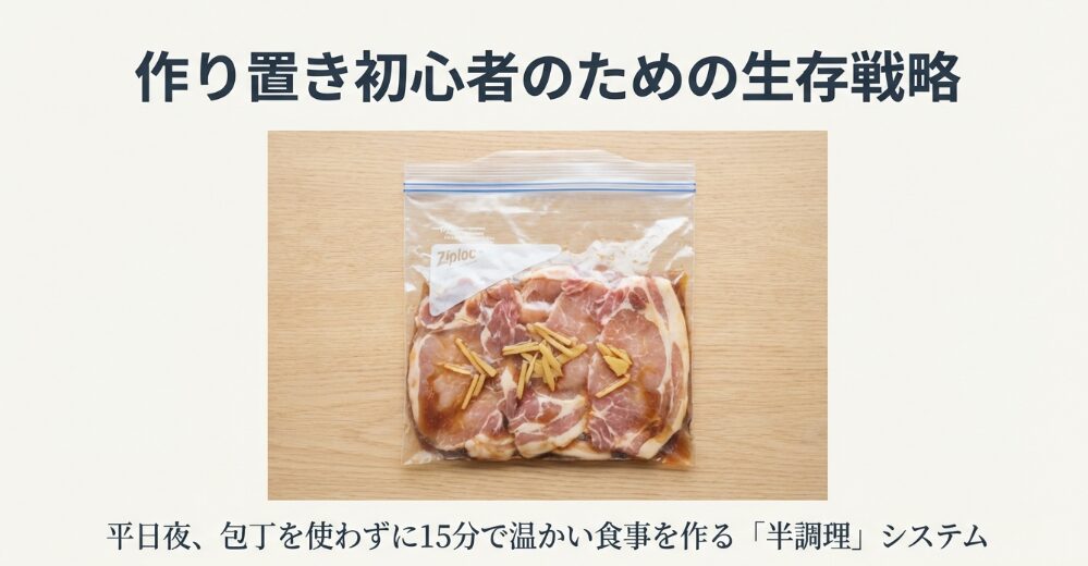 作り置き初心者が失敗しないための腐らせない「半調理」システム構築ガイド