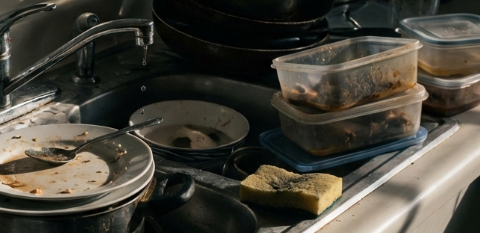 汚れたキッチン