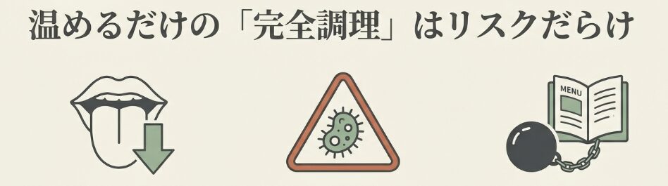 【やらないこと】温めるだけの「完全調理」はリスクだらけ