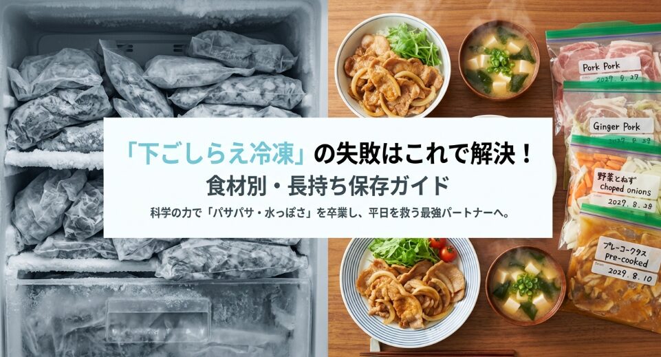 下ごしらえ冷凍の失敗はこれで解決！食材別・長持ち保存ガイド