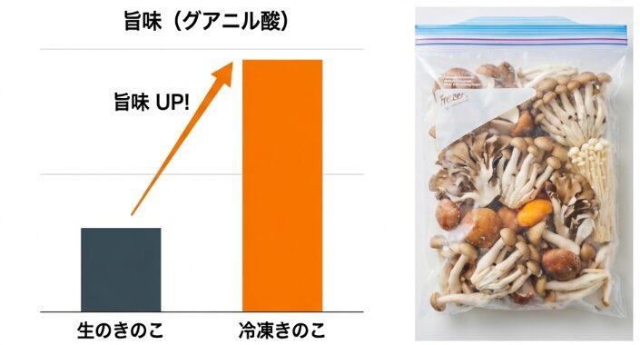 洗うの厳禁!きのこ類は「冷凍庫行き」