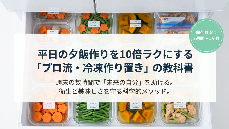 作り置きおかずを冷凍で日持ちさせる最強の保存術！