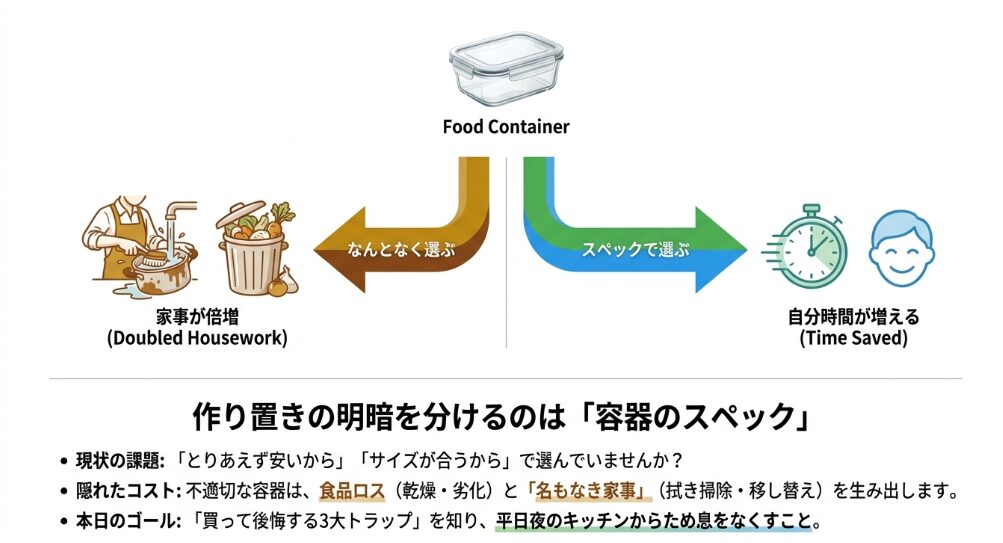 週末の頑張りが水の泡…?「作り置き」を台無しにするNG保存容器の3大トラップ