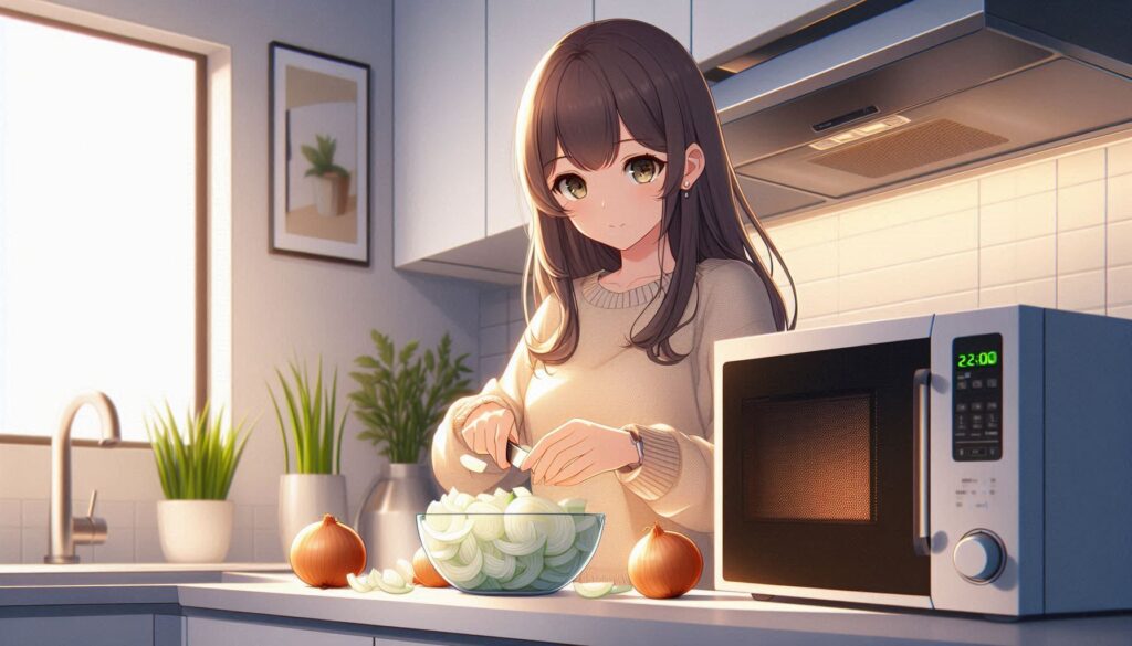 レンジ加熱で辛み抜きができる