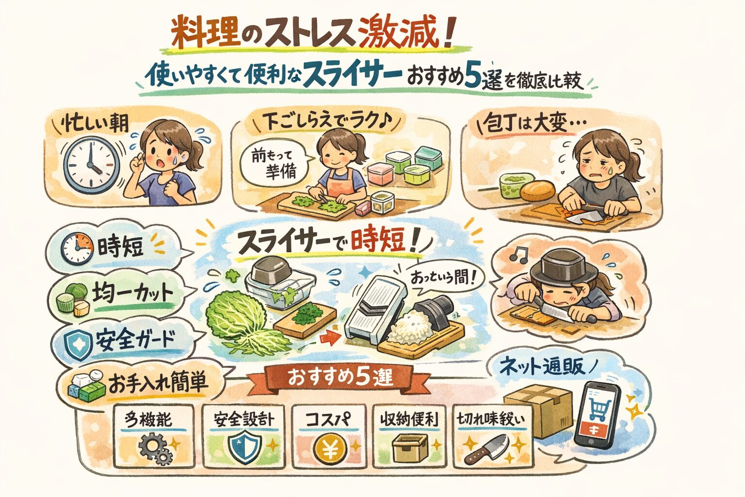 料理のストレス激減！使いやすくて便利なスライサーおすすめ5選を徹底比較